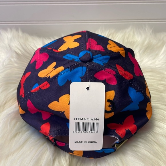 Butterfly 🦋 Purple with Multicolored Butterflies Baseball Cap - Picture 5 of 12